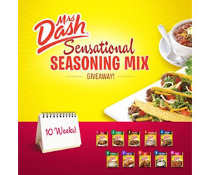 Free Mrs. Dash Seasoning Packet Giveaway at 12pm EST